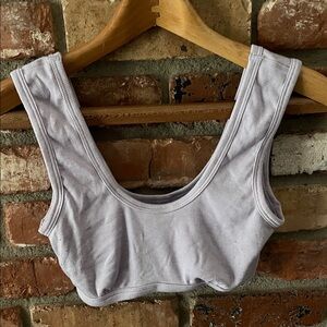 Old Navy Light Purple Ribbed Unpadded Sports Bra Size Small